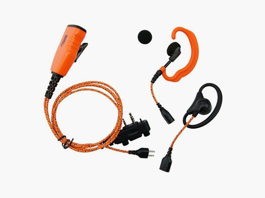 ProEquip PRO-U610LS/LA Oranje Stoffkabel, 3-in-1 met 2 Oorklemmen / Peltor