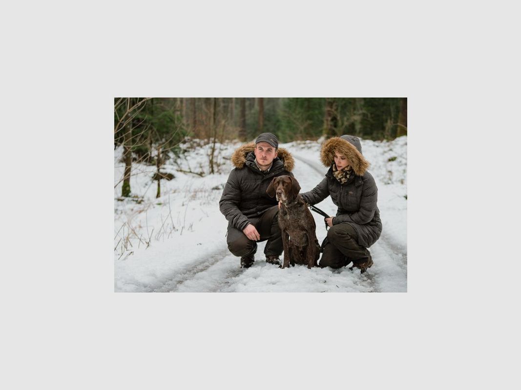 Blaser Vintage Daunen Parka Damen braun mélange