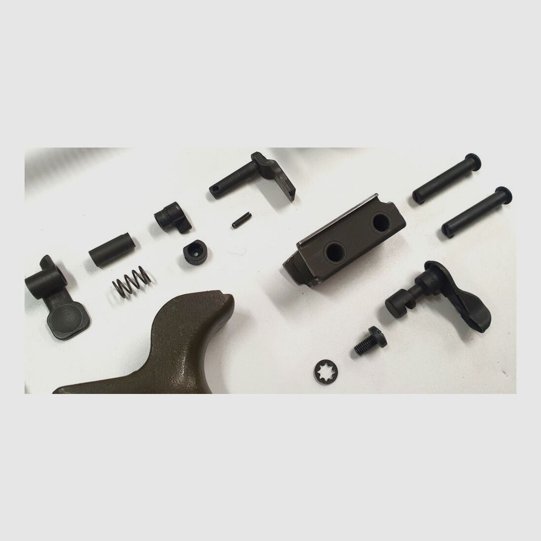 H&K Heckler und Koch GmbH Oberndorf Freier Teilesatz original HK G3 NATO Heckler & Koch inkl. Kunsstoffschäftung Grün