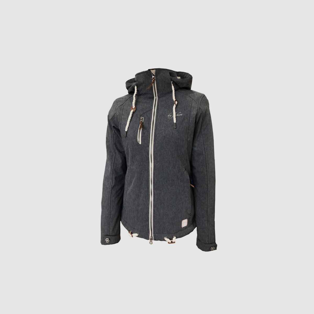 DRY FASHION - Damen Softshell-Mantel Dagebüll Grau