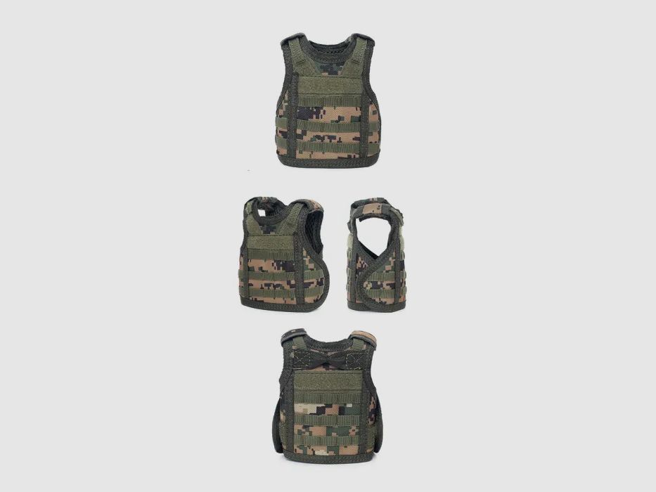 Mini protective vest for beer bottle / wine bottle / thermos bottle - Digital Woodland