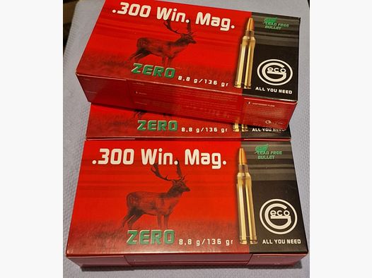 Geco Zero .300 WinMag 8,8g/136grs 60Stk. Bleifrei