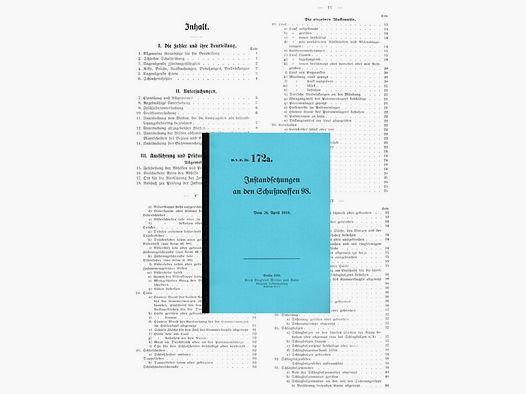 Nachdruck Kaiserliche Dienstvorschrift „Instandsetzung Schusswaffen 98“ von 1910