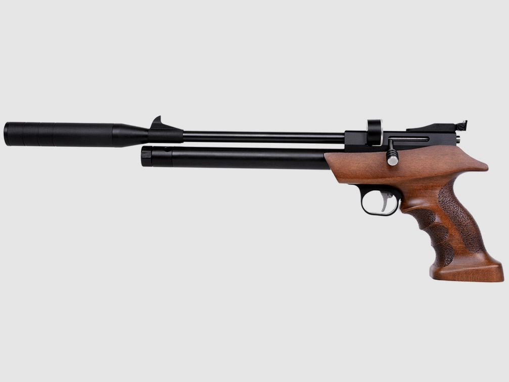 Pressluftpistole Diana bandit Holz Matchgriff mit Fischhaut SchalldĂ¤mpfer Kaliber 5,5 mm Diabolo (P18)