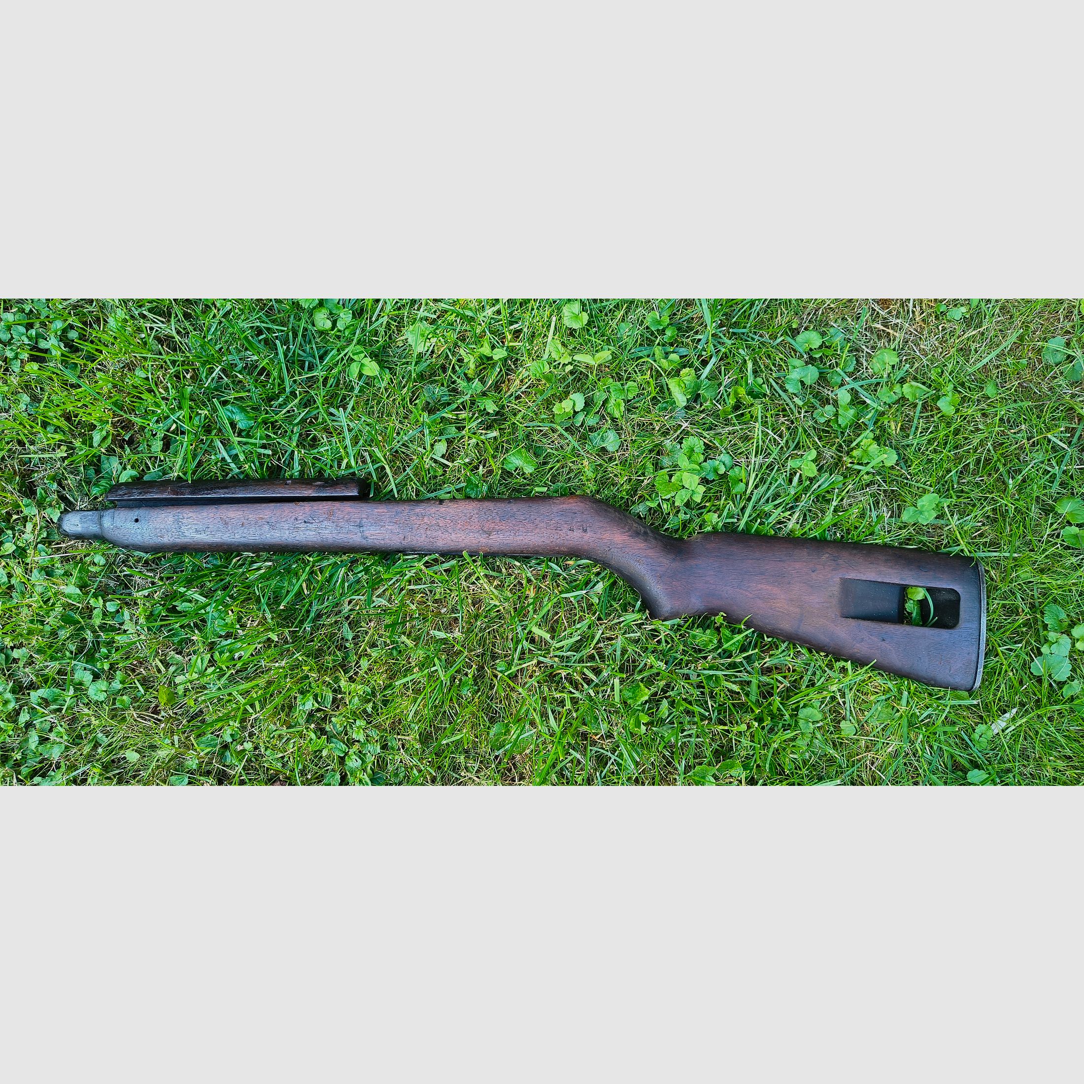 Original M1 Carbine stock, walnut, very good. Wooden stock