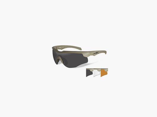 WILEY X OCCHIALI ROGUE COMM GREY/ CLEAR/RUST TAN
