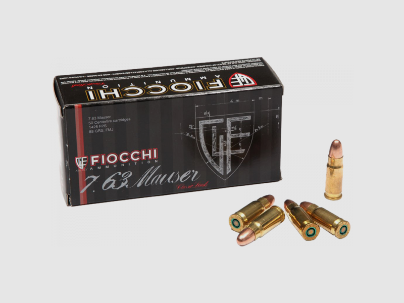 Fiocchi 7,63mm Mauser 88gr FMJ – paquet de 50