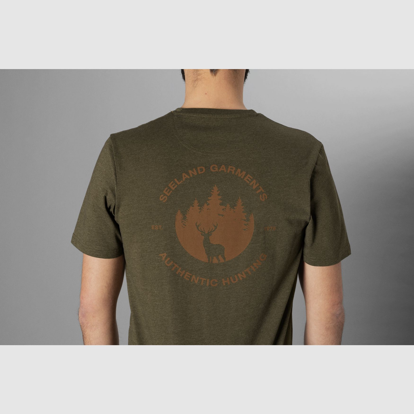 Seeland Saker T-shirt – Pine Green Melange, image 3 sur 8