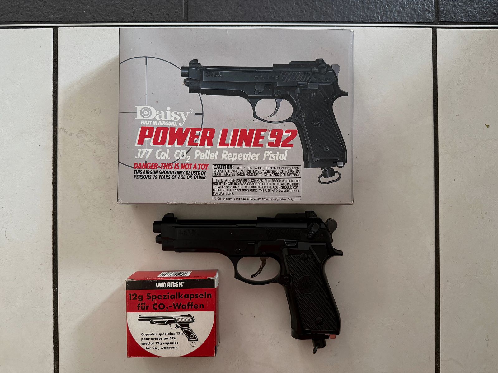 Daisy Power Line 92 Beretta CO2 Pistole Luftpistole für Diabolos