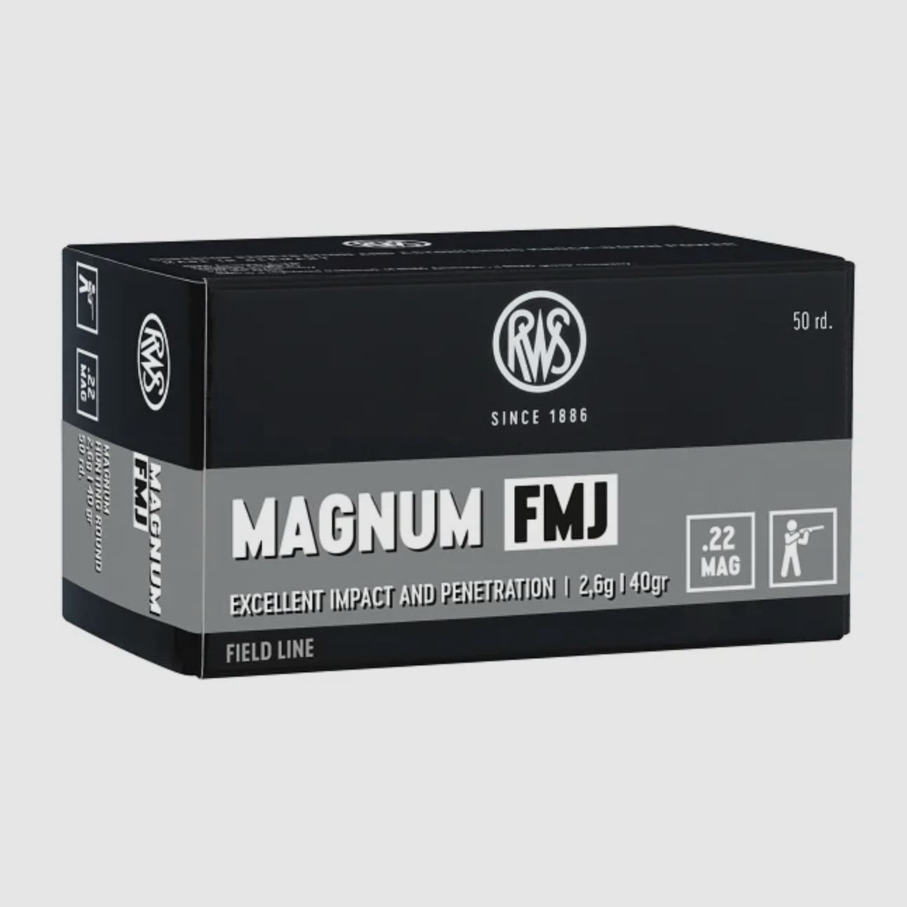 RWS 2133083 Randfeuerpatronen .22 Mag. FMJ VM 2,6g 40gr