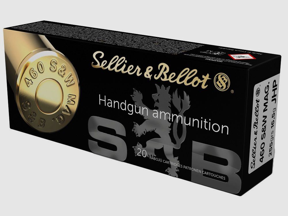 AMMUNITION S&B CALIBER 460 S&W MAG JHP 255grs 16.5g, image 1 of 3