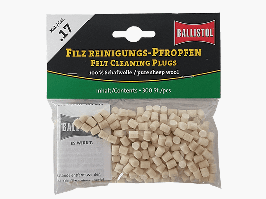Felt cleaning plugs classic (.17) – pack of 300