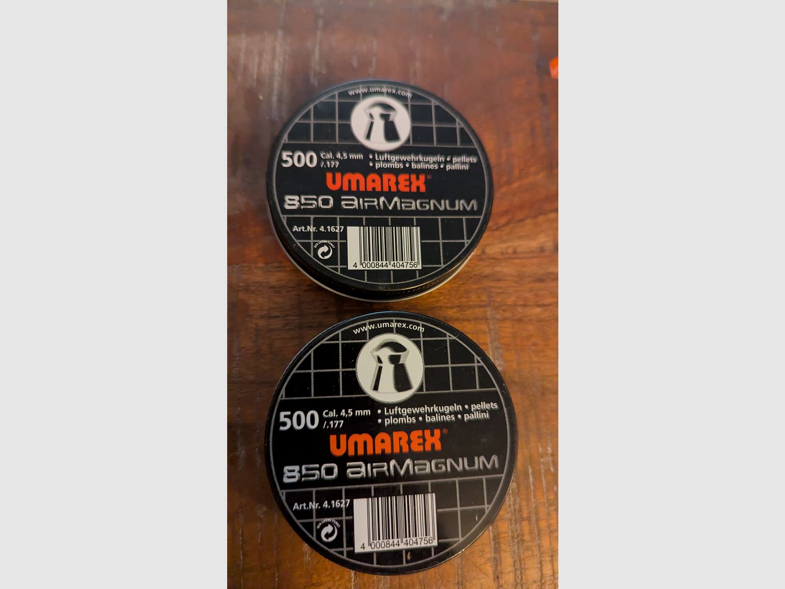 2x 500pcs Umarex 850 Airmagnum round head diabolo Cal 4.5mm .177