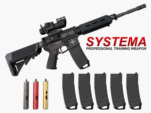 Systema PTW Super Max M4A1 CNC - 3 Cilinders M130 / M150 / M165 - Zeldzame High-End Airsoft - Beste staat