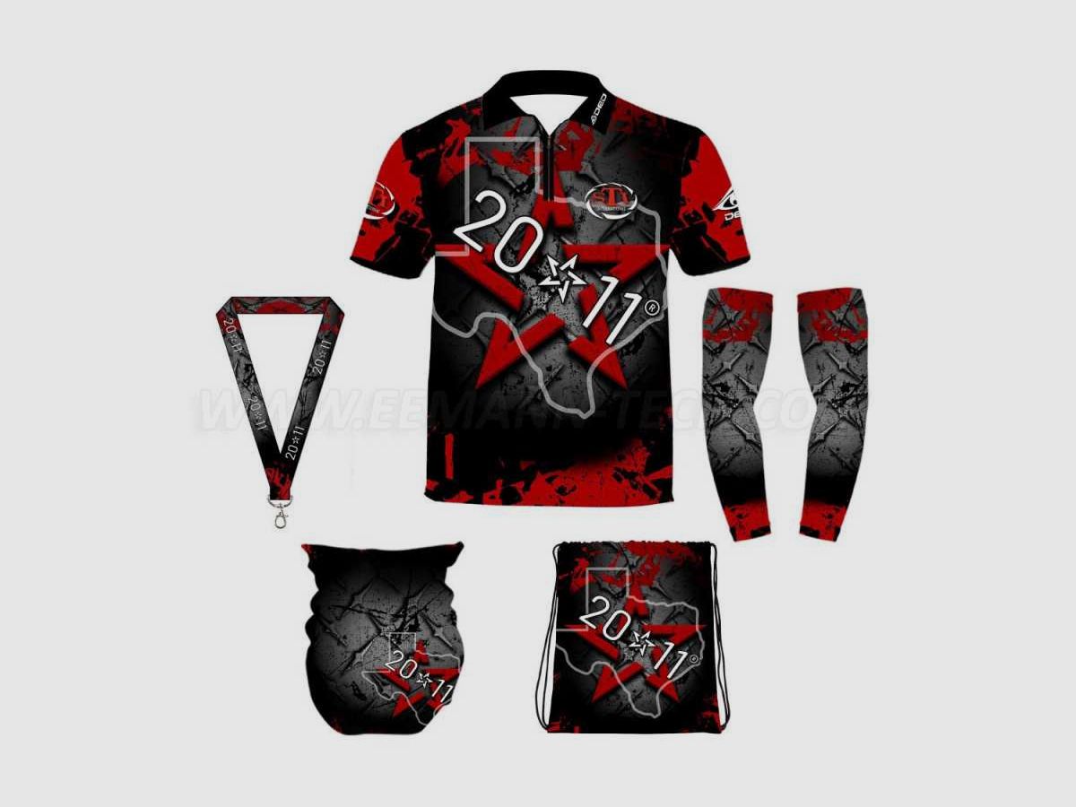 DED Sportswear Set STI 2011 Rot Thema, Größe: 6XL, Benutzerdefinierter Name: Kein Name, Bild 1 von 3
