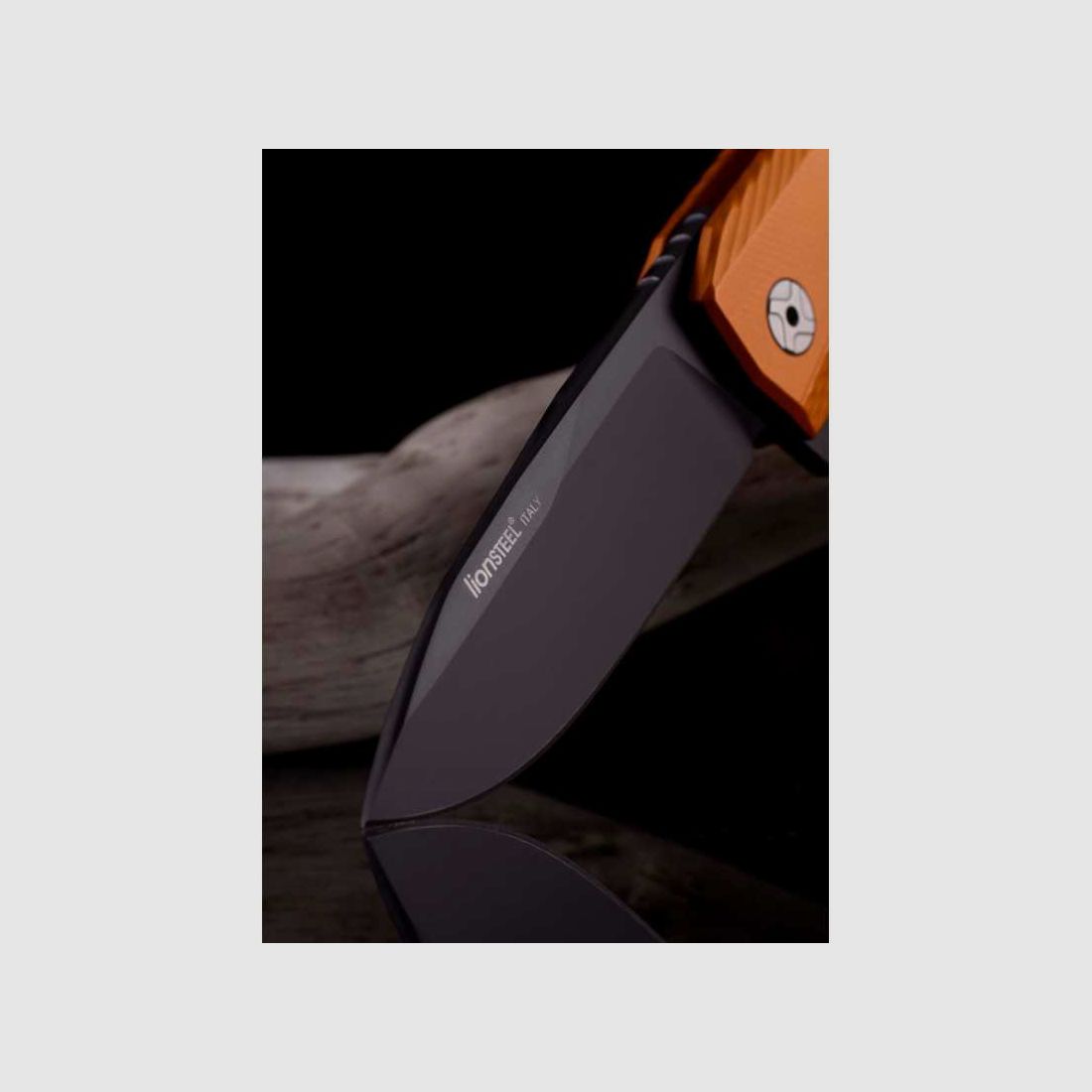 Lionsteel ROK Aluminium Taschenmesser, orange, schwarz