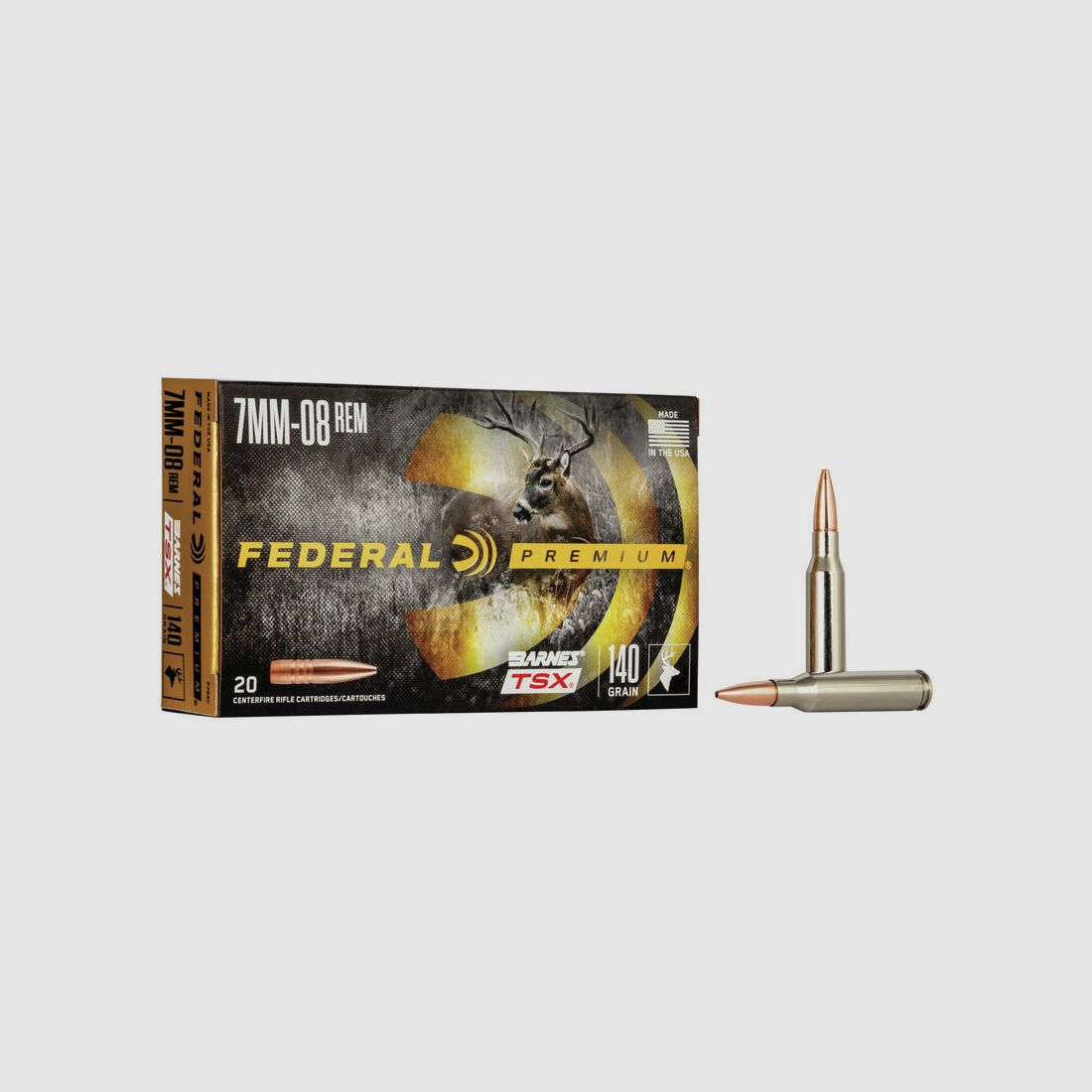 Büchsenmunition FEDERAL Barnes TSX – 7mm-08 – 140 grains, Bild 1 von 7