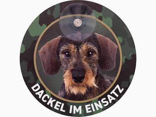 Wilde Hilde Original Autoschild Dackel im Einsatz