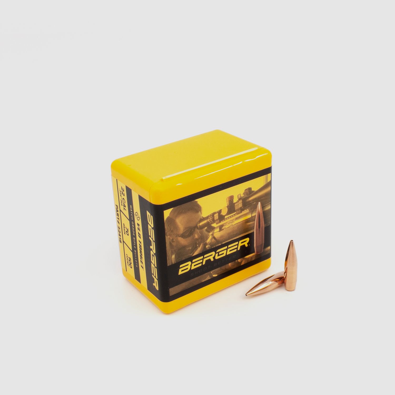 Proiettile Berger .22 VLD Target 70GR 100 Pezzi