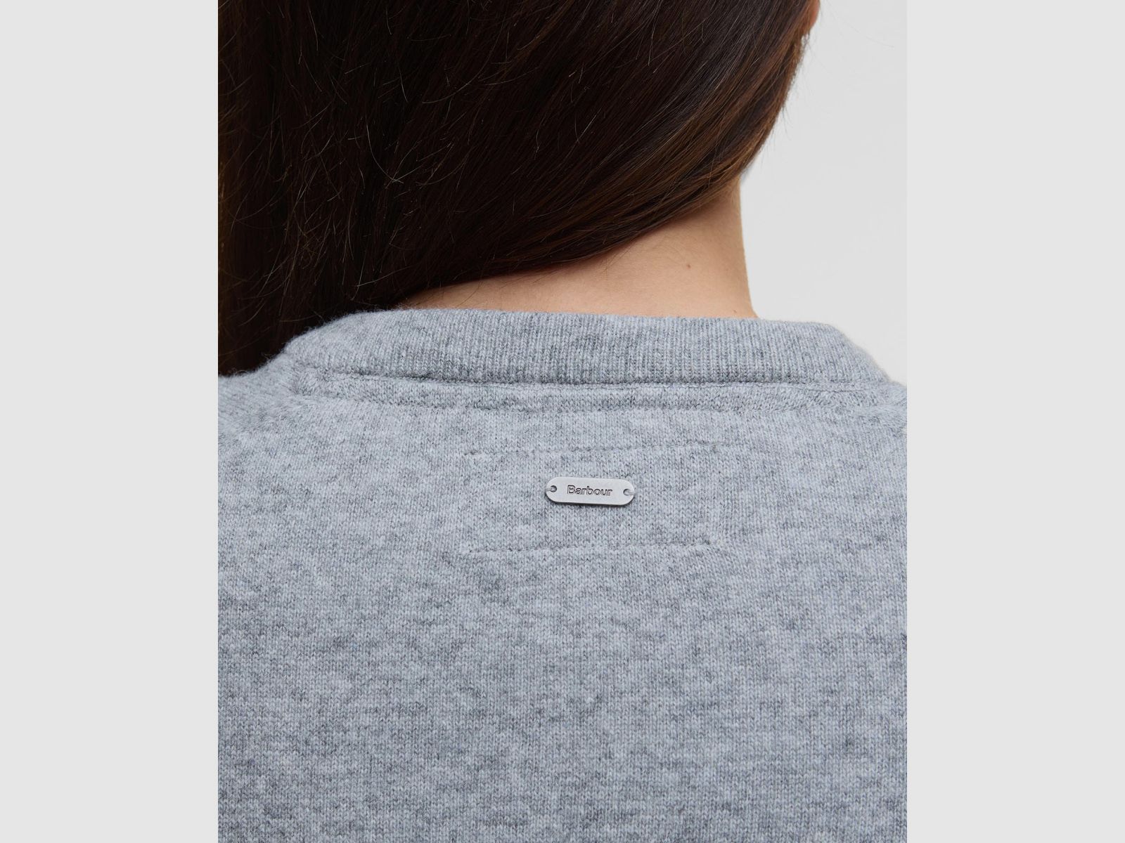 BARBOUR Cardigan Pendle Grey Marl/Hessian Tartan