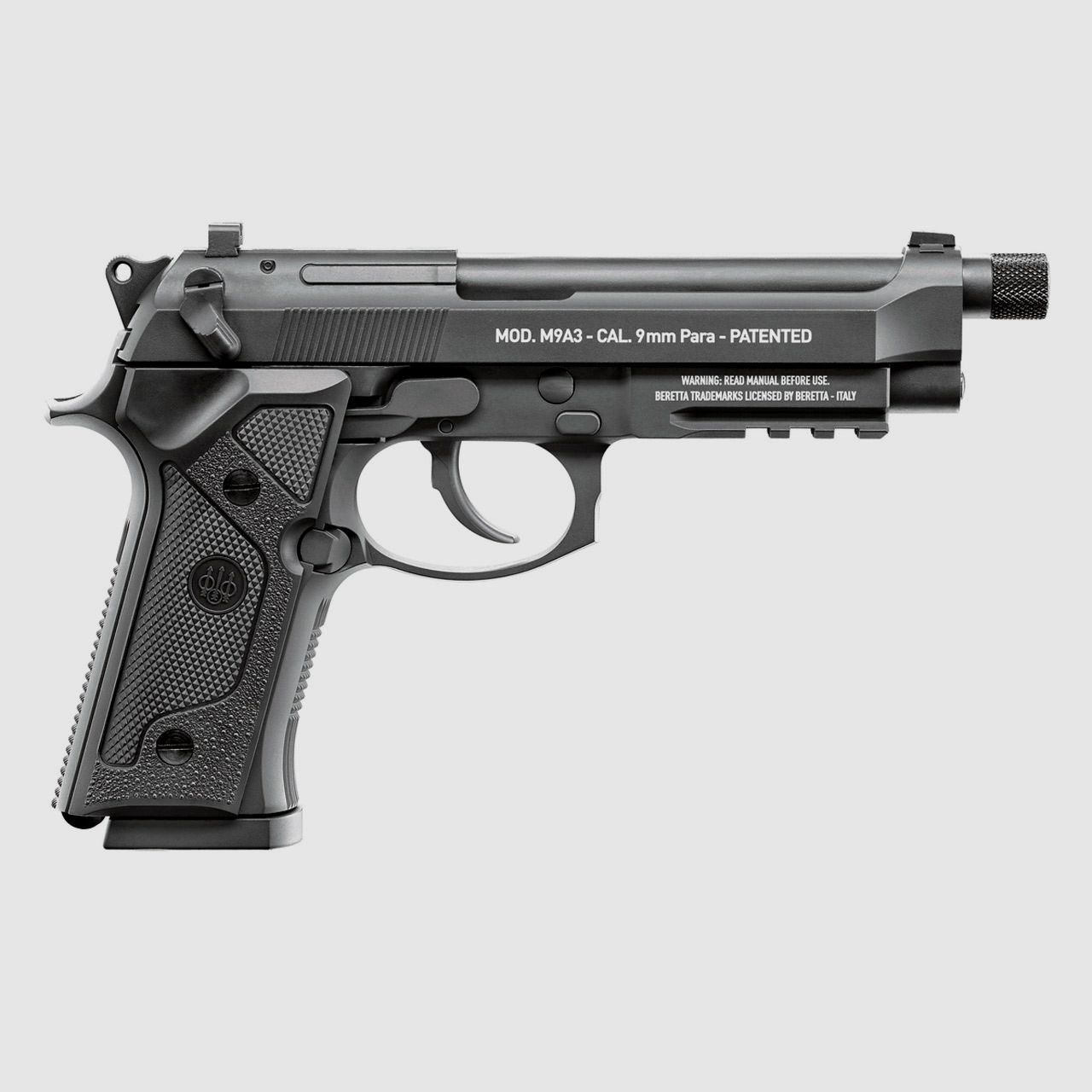 B-Ware CO2 Pistole Beretta  M9A3 FM schwarz Vollmetall Blowback Kaliber 4,5 mm BB (P18)