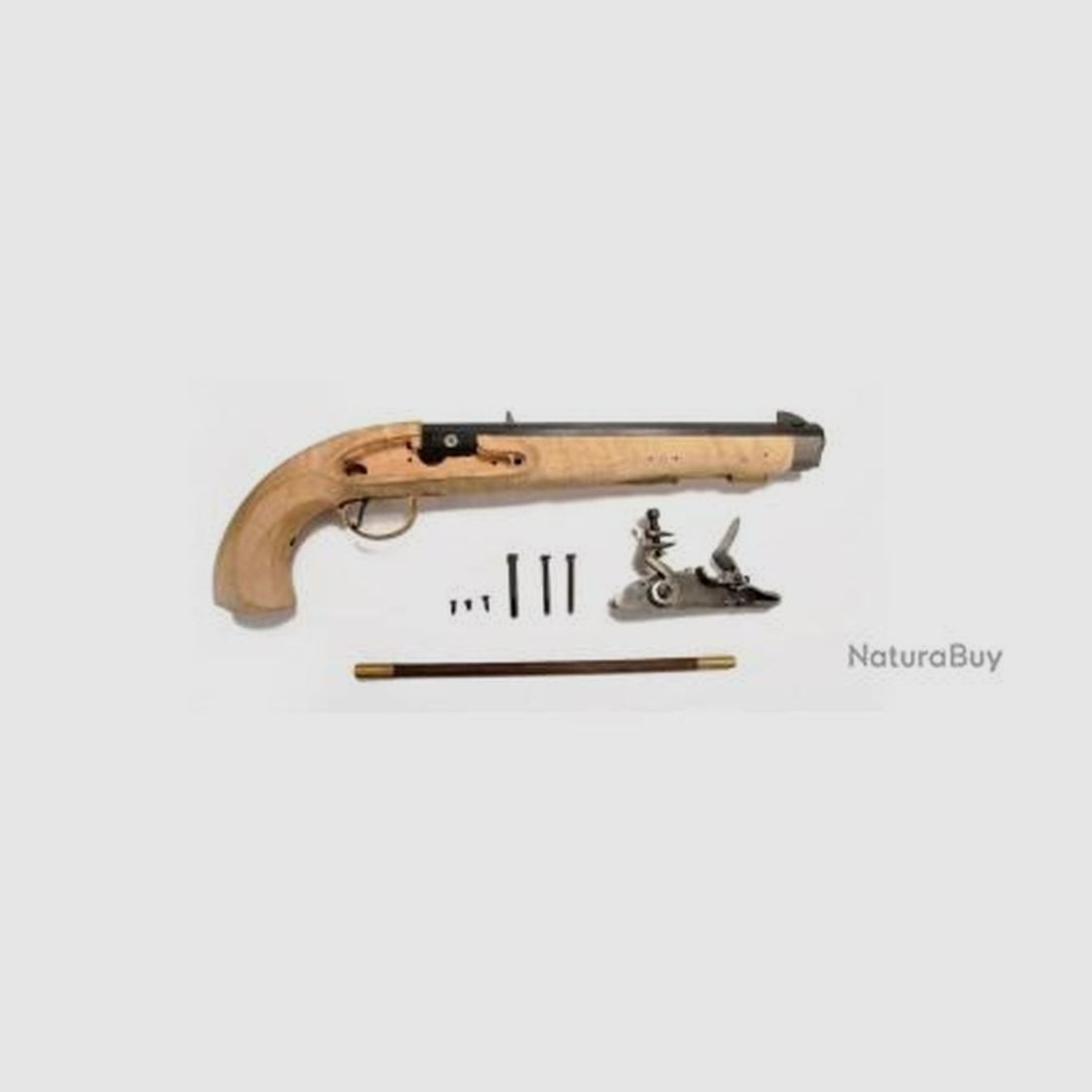 Pistolet Silex Pedersoli Kentucky Maple .45 - Kit à Monter - Réplique Authentique - Pour Collection et Tir Historique, image 2 sur 5