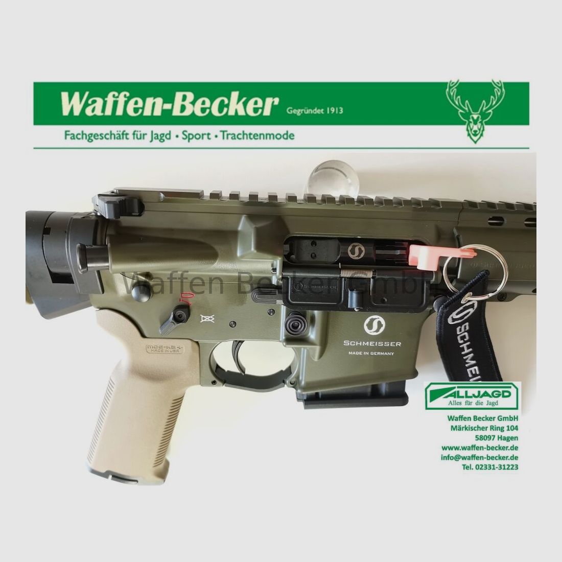 Schmeisser (Waffen Schumacher) Schmeisser AR15 M5FL Kal. .223Rem. 16,75" FDE/OD-groen