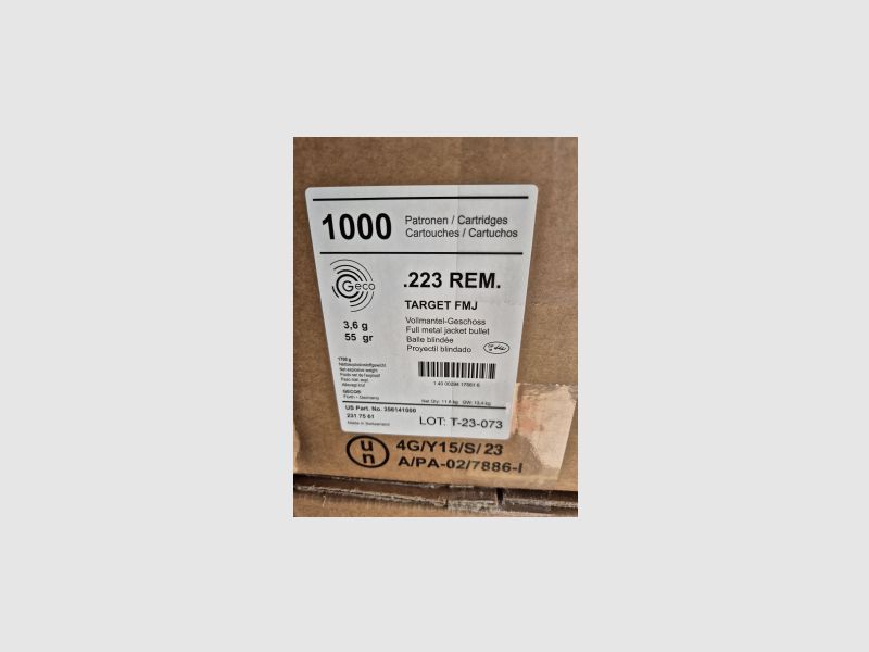 Geco .223 Rem. 55grs Target 1000 St. Schweizer Fertigung