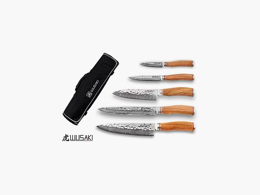 Universeel Mes Wusaki Koffer 5 Damascus Messen - WU8039