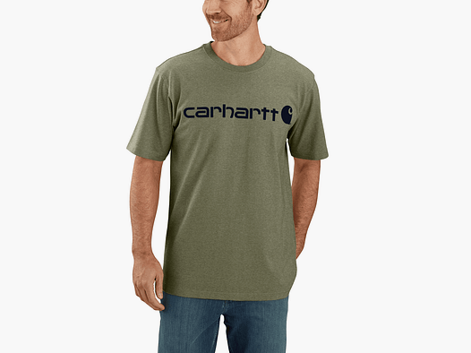 Carhartt Dearborn Relaxed Logo T-Shirt Men Dusty Olive XS