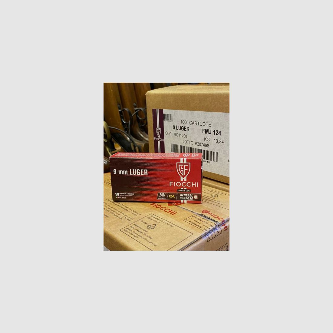 Fiocchi 9mmLuger 124grs FMJ - 313€ per 1000 Schuss!