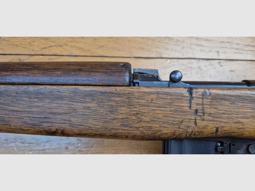 Sehr seltene USM2 Repetierbüchse – Die automatische Version (select-fire) der USM1 – Herstellung INLAND von 1945 – Originalkaliber .30 M1 (7,62×33) – Waffe Typ T4/M2, nicht aus einer umgebauten USM1 – Ausgezeichneter Zustand – TBE++ – Kriegsgerät Kategorie A2 – NUR EXPORT, Bild 36 von 41
