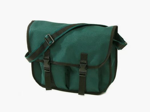 Bolsa de ángulo Behr mediana con dos bolsillos frontales - 38,1 x 12,8 x 29,3 cm - con correa para el hombro - Verde oscuro