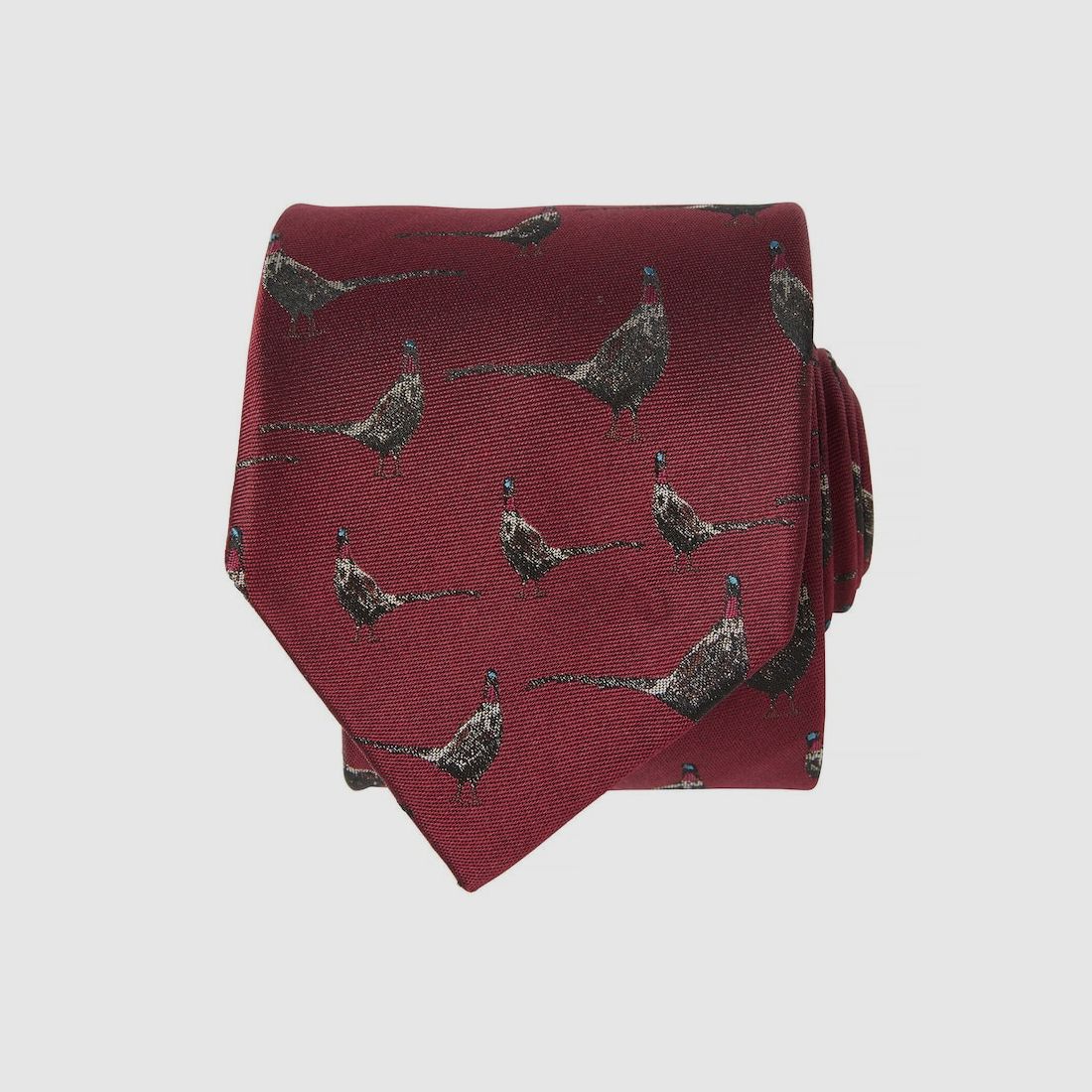 Chevalier Dixter Silk Tie Fox Red Pheasant