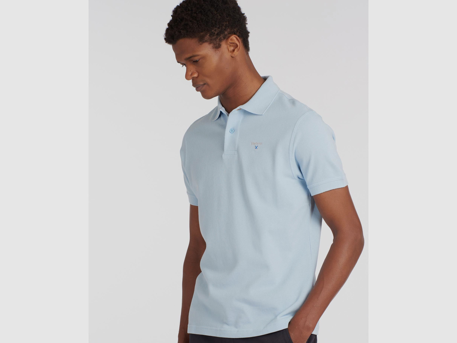 BARBOUR Sports Polo Sky Blue