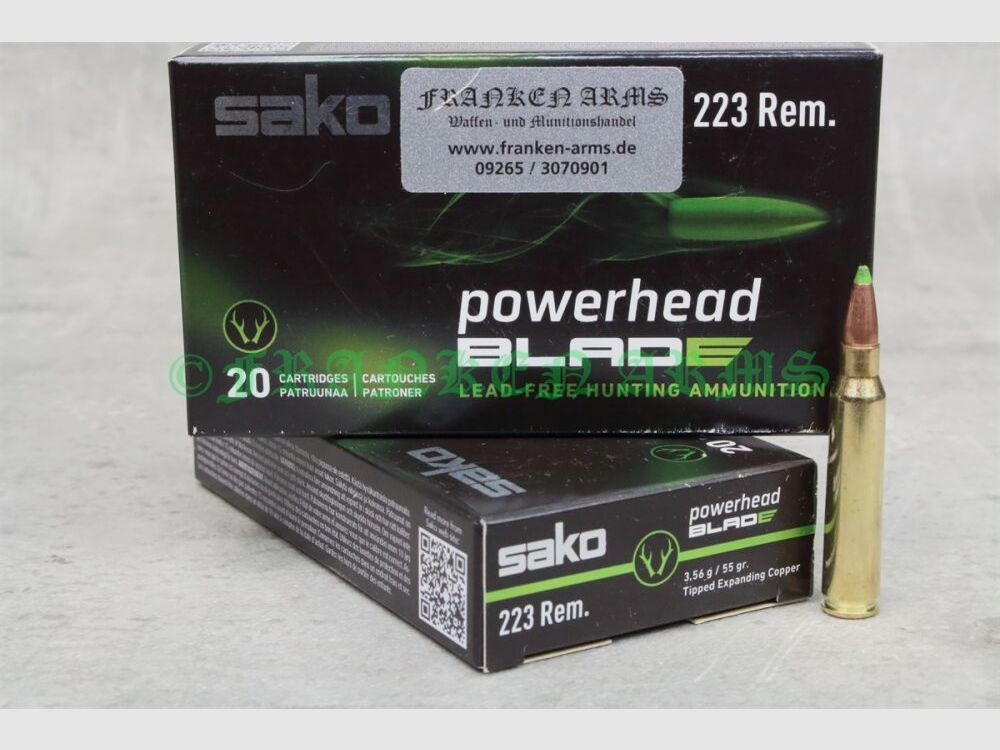 Sako Powerhead Blade .223Rem. 55gr. 3,56g 20 Stück Staffelpreise