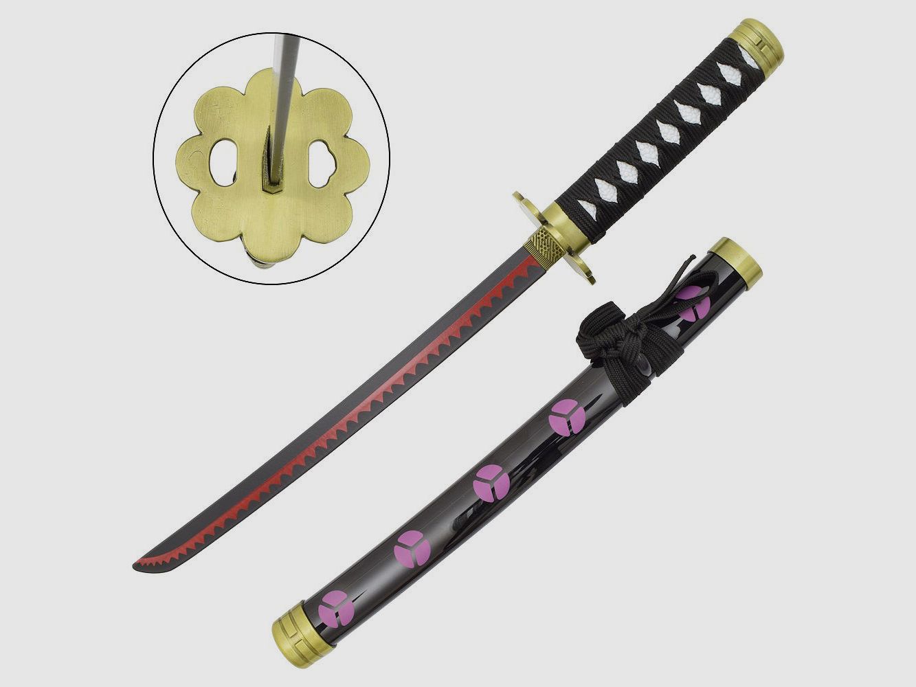 Mini Katana Zoro Shusui z osłoną