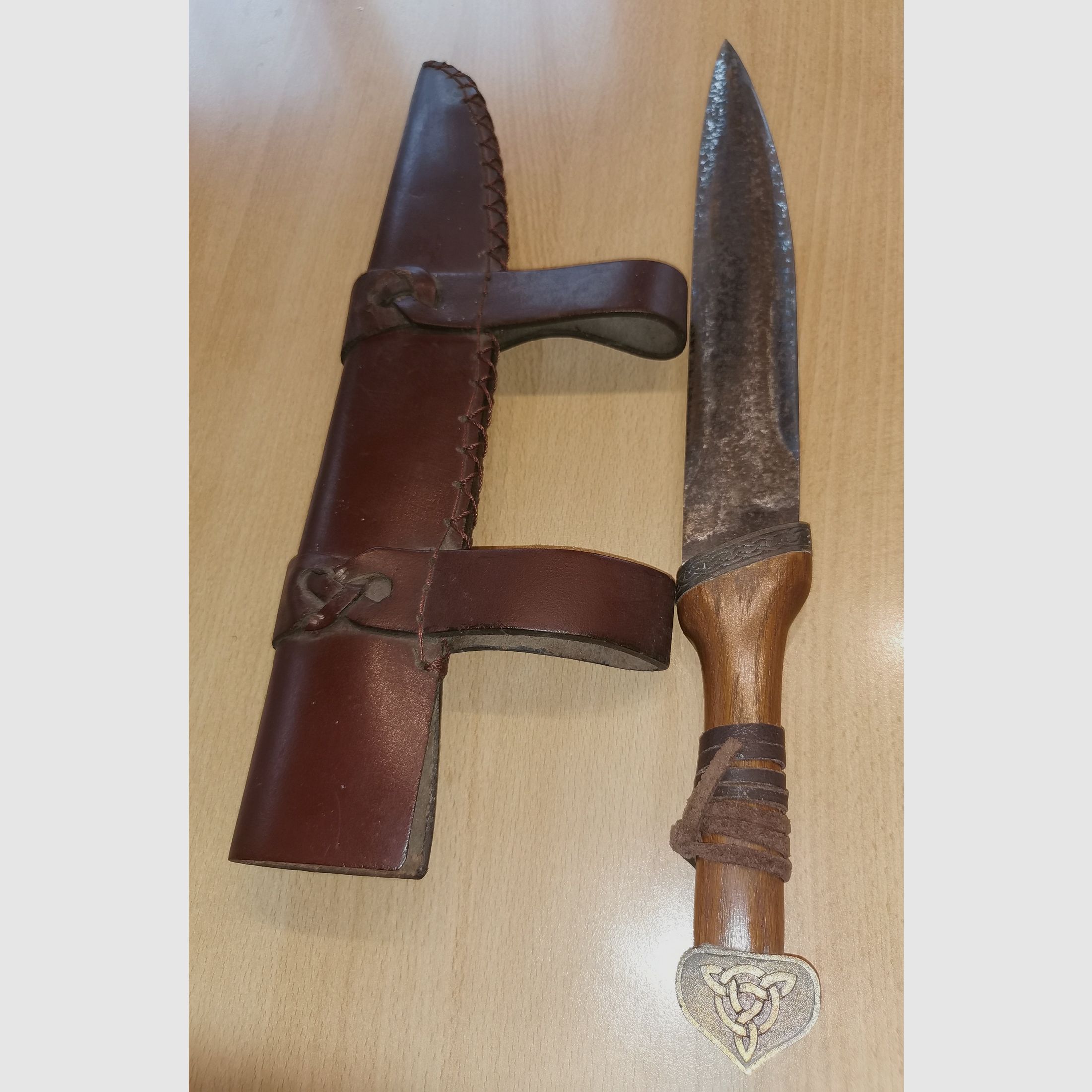 Skramasax/Sächsisches Sax Messer mit Scheide