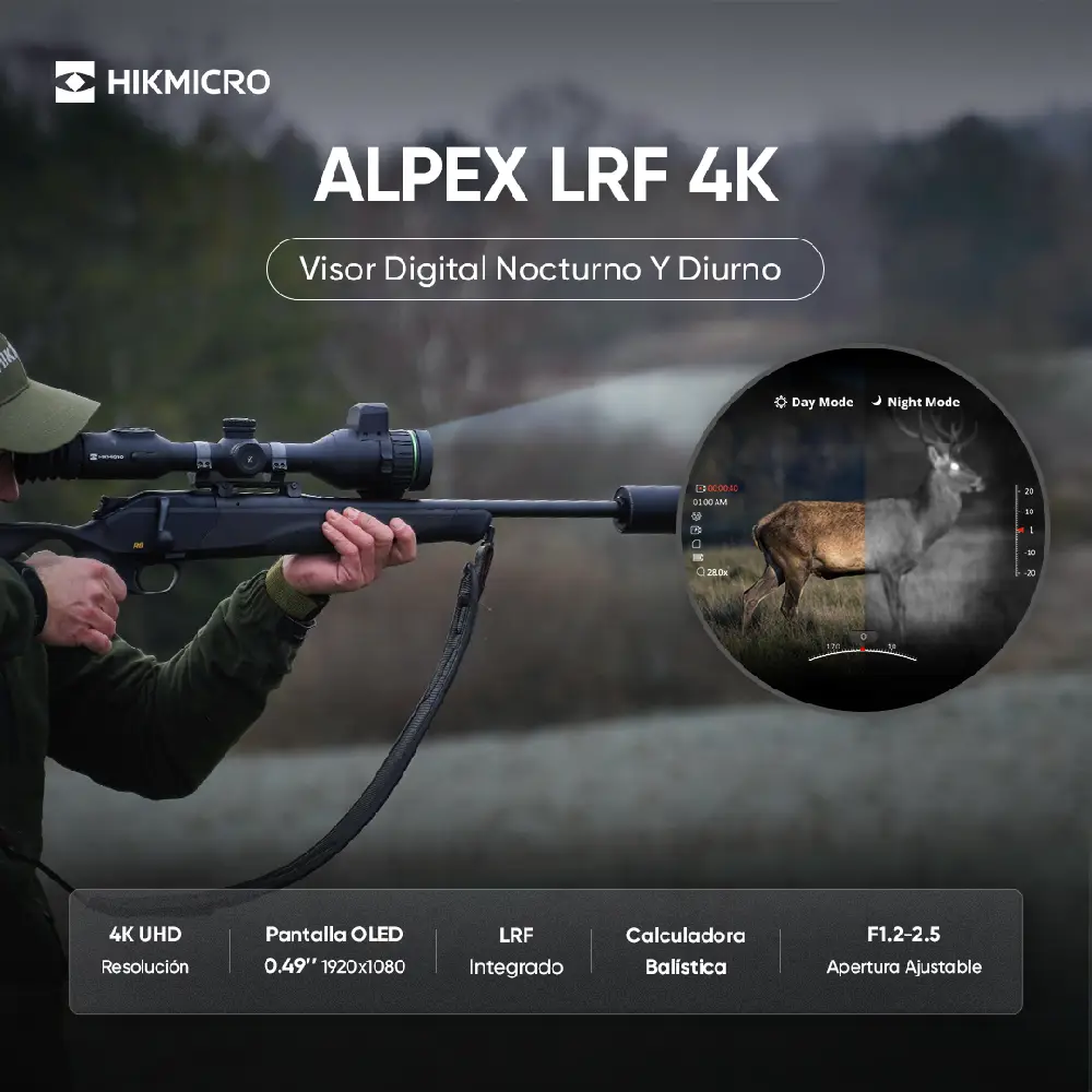 Digitale nacht- en dagkijker Alpex LRF 4K A50EL met afstandsmeter HIKMICRO, afbeelding 7 van 10