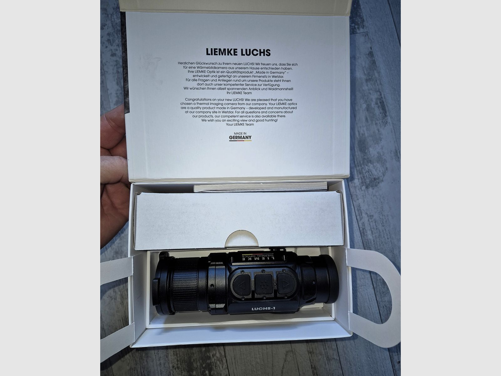 LIEMKE LUCHS-1 dispositivo de visión térmica, 640 x 512 píxeles