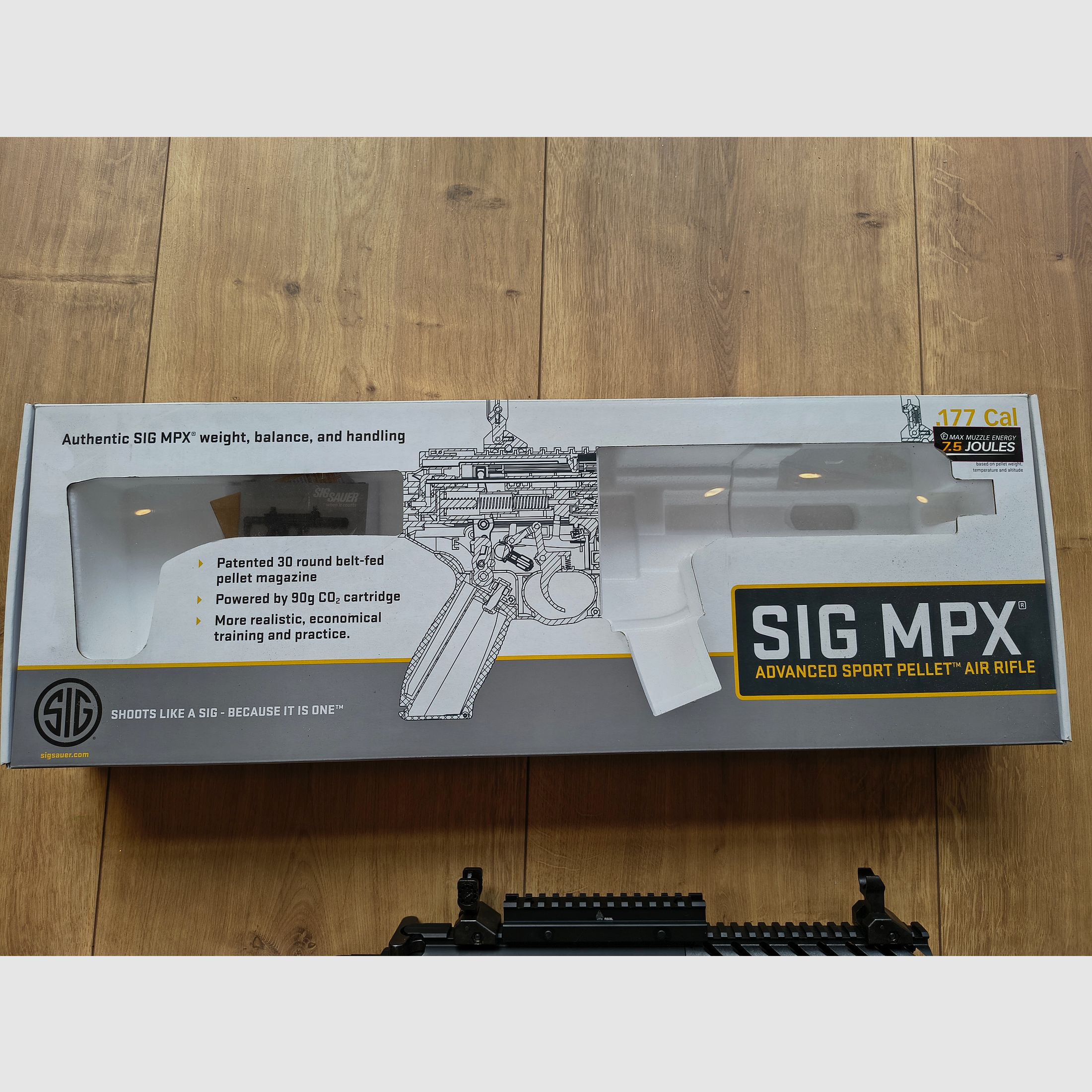 SIG SAUER MPX CO2 Gewehr 4,5mm Diabolo mit Schalldämpfer