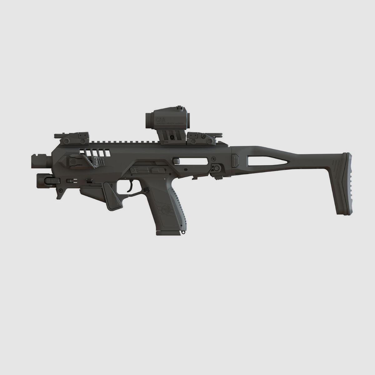 CAA Micro Roni 4X schwarz Glock 17, 19, 19X, 22, 23, 31, 32, 45, Bild 3 von 3