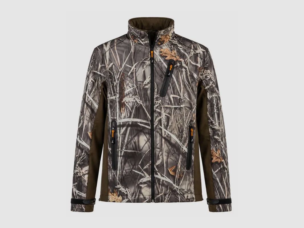 Blouson chasse softshell 4 poches polyester camo kaki S à 3XL, image 2 sur 15