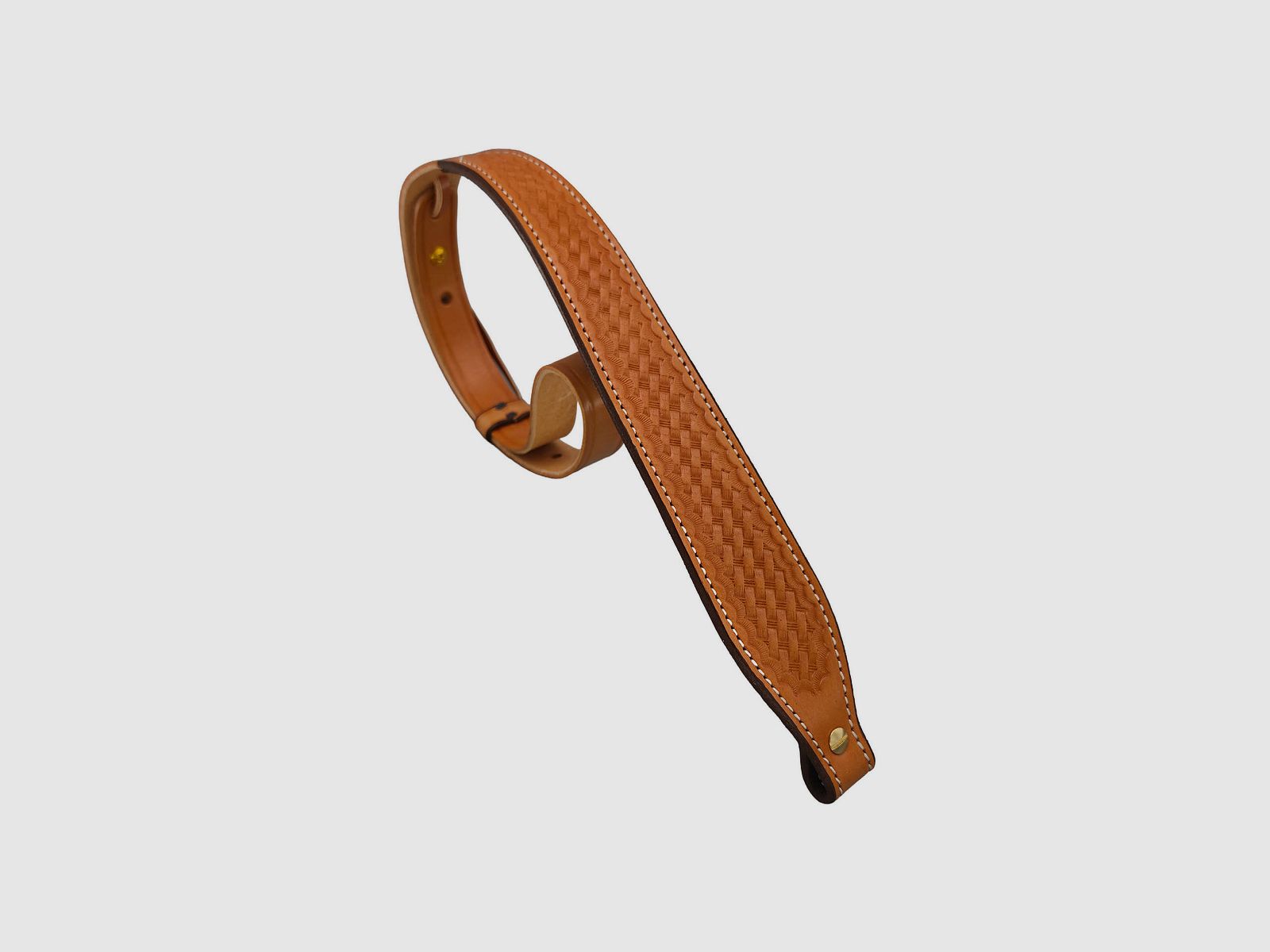 Geweerriem zonder riembeugel Bruin Basketweave