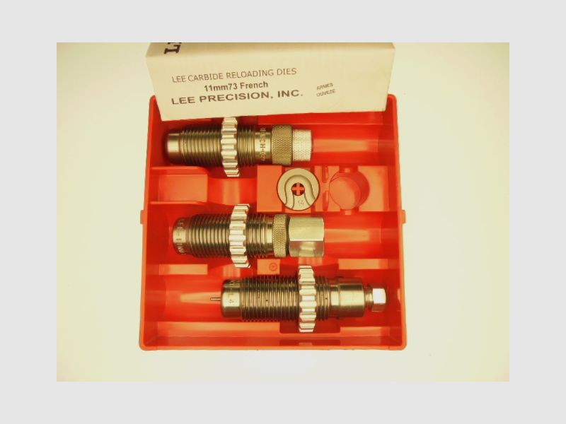 SET DI UTENSILI IN CARBURI LEE CALIBRO 11mm73 FRANCESE, immagine 2 di 2