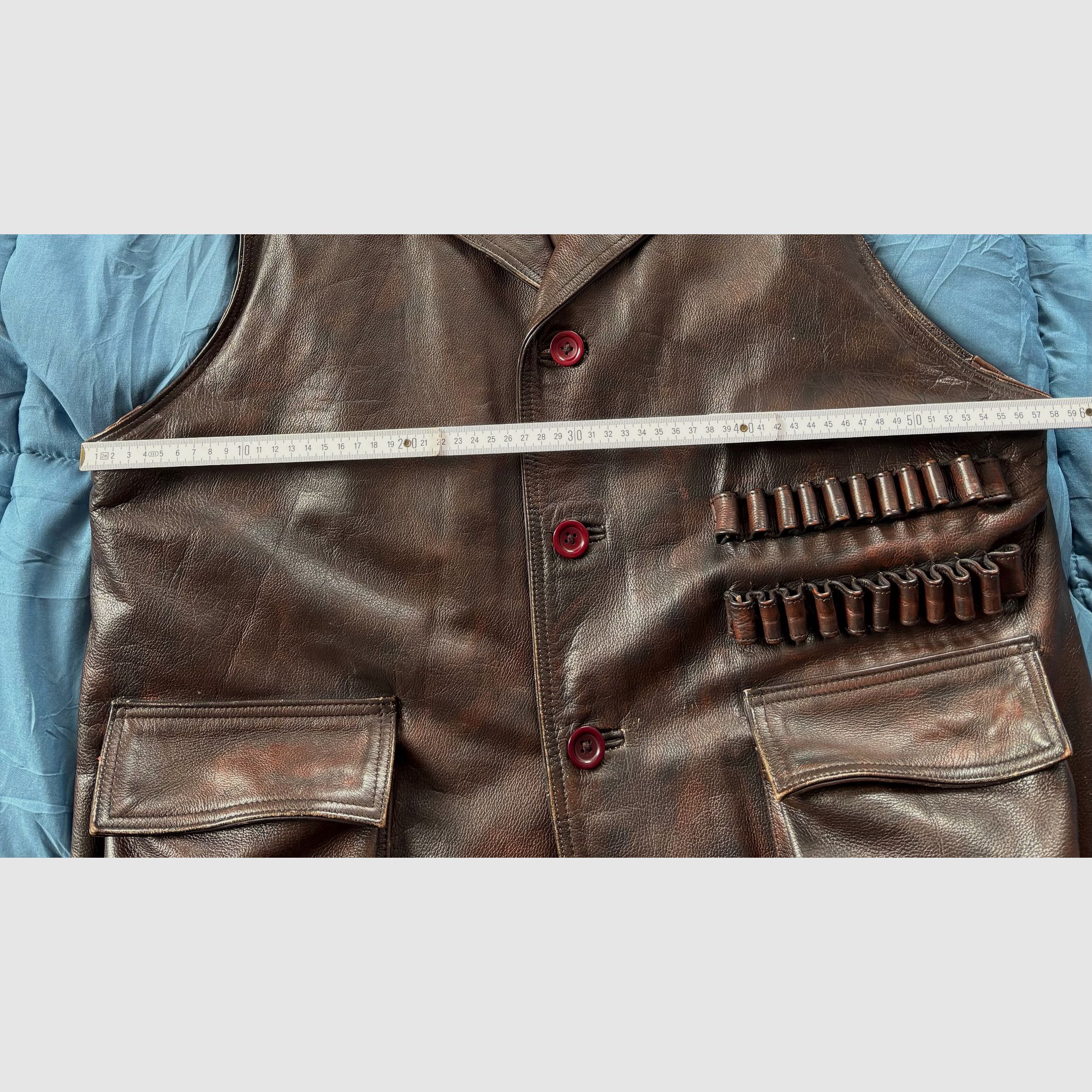 Gilet in pelle Sean Connery Allan Quatermain Safari Weste