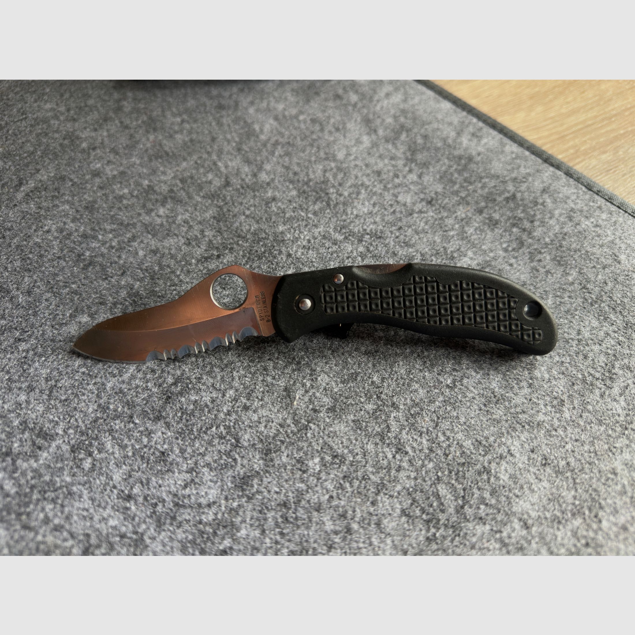Spyderco C33PSBK Pro-Grip Vintage 1994–1998 G-2 FRN/Kraton raro, imagen 12 de 12