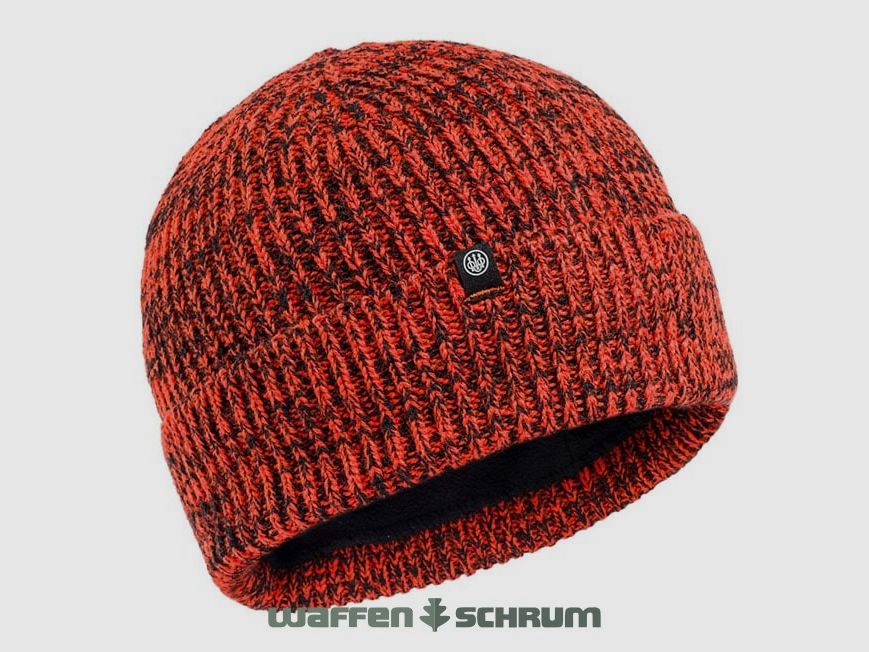 Czapka Beretta Beanie Marten Czarna i Pomarańczowa