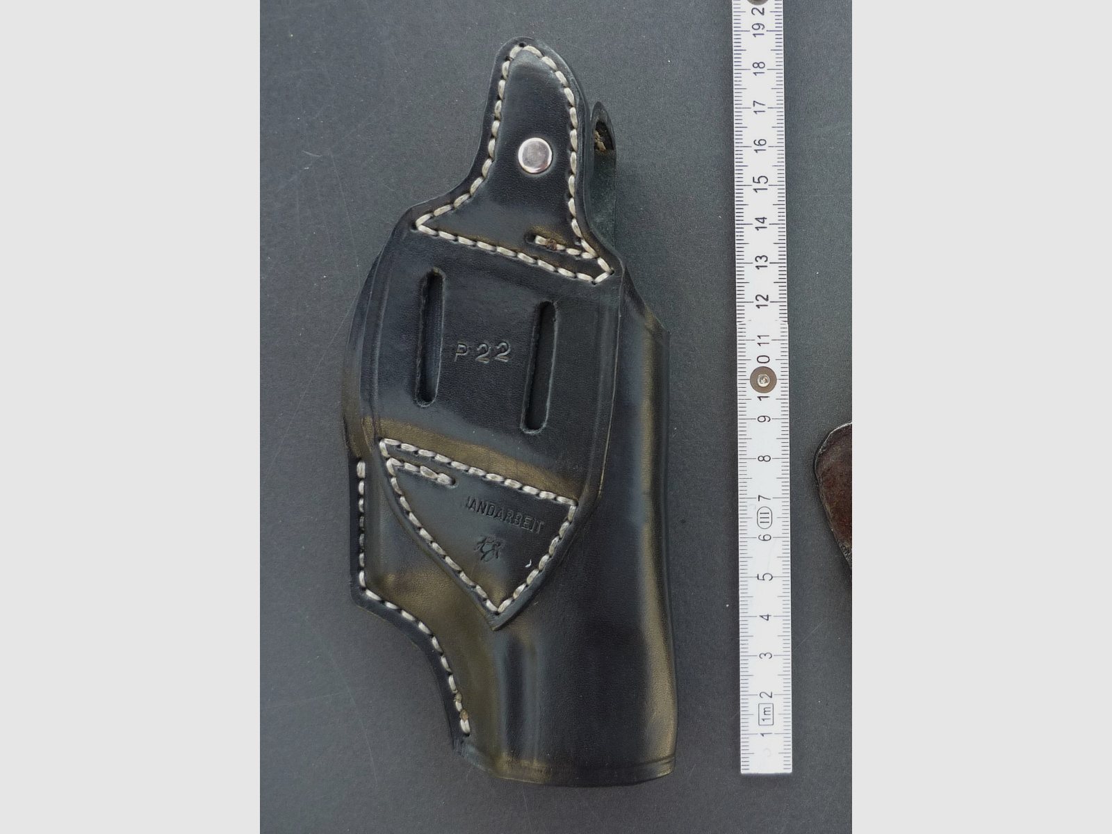 HKDesign Holster  Art. Nr.  002 : Einfachholster mit Snapverschluß  -  für: P22   -  für Linkshänder