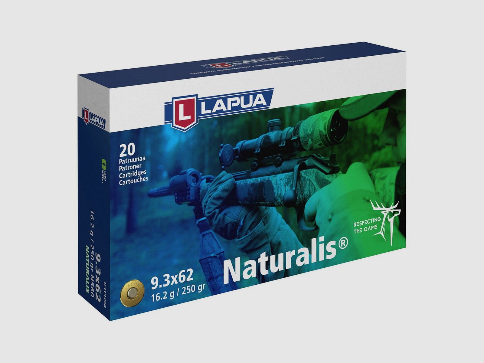 Lapua 9.3x62 Naturalis 16.2 Gr. 20 pcs.